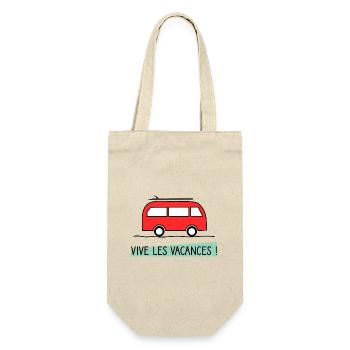 VIVE LES VACANCES. VACANCES.BONNES VACANCES. - Sac à bouteille - nature - Devant