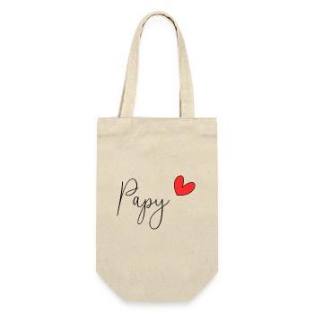 OPA. PAPA. VATERTAG. ALLES GUTE ZUM GEBURTSTAG PAPA - Geschenkbeutel für Flaschen - Natur - Vorne