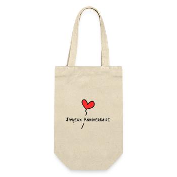 HAPPY BIRTHDAY. JOYEUX ANNIVERSAIRE. ANNIVERSAIRE. - Sac à bouteille - nature - Devant