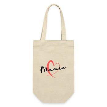 MAMIE. FÊTE DES MÈRES. BONNE FÊTE MAMIE. JE T'AIME - Sac à bouteille - nature - Devant