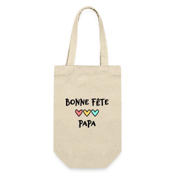 BONNE FÊTE PAPA. PAPA. FÊTE DES PÈRES. BONNE FÊTE - Sac à bouteille - nature - Devant