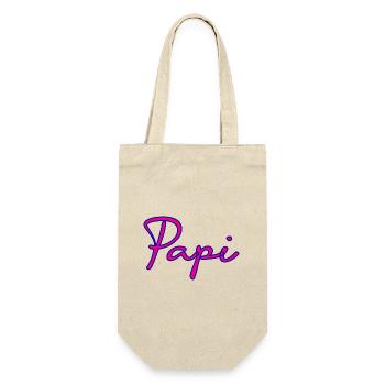 PAPY. FÊTE DES PÈRES. BONNE FÊTE PAPY. JE T'AIME. - Sac à bouteille - nature - Devant