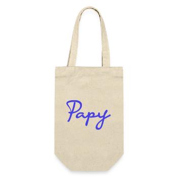 OPA. VATERTAG. ALLES GUTE ZUM GEBURTSTAG OPA. ICH LIEBE DICH. - Geschenkbeutel für Flaschen - Natur - Vorne
