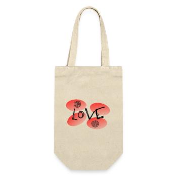 SAINT VALENTINE. bachelorette party. I LOVE YOU. I LOVE YOU. LOVE - Gift Bag for Bottles - nature - Front