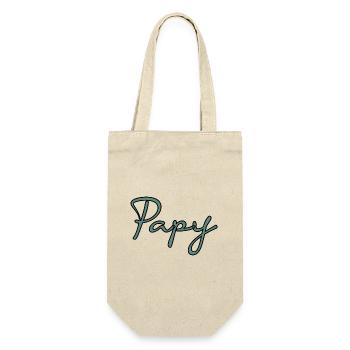 PAPOUNET. PAPA. FÊTE DES PÈRES. BONNE FÊTE PAPA - Sac à bouteille - nature - Devant