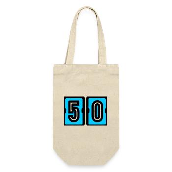 50. 50 YEARS. 50th ANNIVERSARY. BIRTHDAY 50 YEARS. - Gift Bag for Bottles - nature - Front