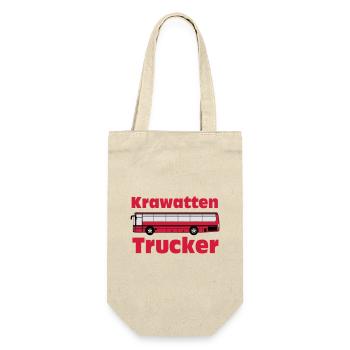 Busfahrer Bus Omnibus Krawatten Trucker (25) - Geschenkbeutel für Flaschen - Natur - Vorne