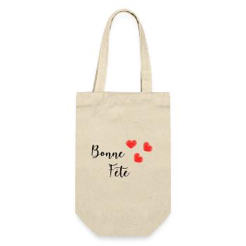 MAMIE. FÊTE DES MÈRES. BONNE FÊTE MAMIE. JE T'AIME - Sac à bouteille - nature - Devant