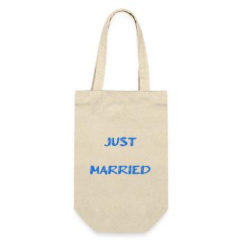 ICH HABE GERADE GEHEIRATET. Junggesellinnenabschied. HEILIGER VALENTINSTAG. PAAR - Geschenkbeutel für Flaschen - Natur - Vorne