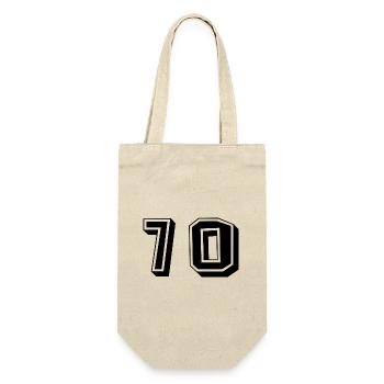 70. 70 YEARS. 70TH ANNIVERSARY. BIRTHDAY 70 YEARS. - Gift Bag for Bottles - nature - Front