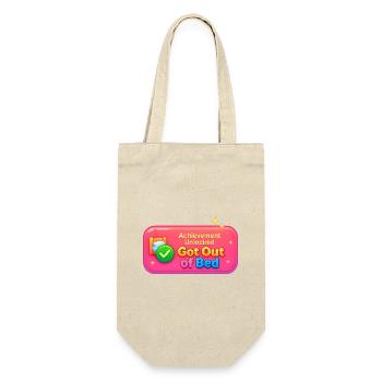 Achievement Achieved: Out of Bed Design - Gift Bag for Bottles - nature - Front