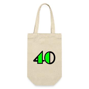 40. ANNIVERSAIRE. HAPPY BIRTHDAY - Sac à bouteille - nature - Devant