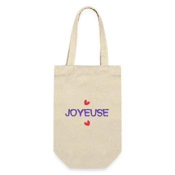 JOYEUSE. HEUREUSE. DRÔLE. HUMOUR. ANNIVERSAIRE - Sac à bouteille - nature - Devant