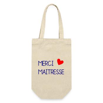 MAÎTRESSE. MERCI. MERCI MAÎTRESSE - Sac à bouteille - nature - Devant