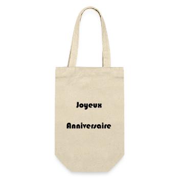 JOYEUX ANNIVERSAIRE. HAPPY BIRTHDAY. ANNIVERSAIRE. - Sac à bouteille - nature - Devant