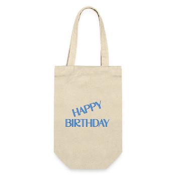 JOYEUX ANNIVERSAIRE. HAPPY BIRTHDAY. ANNIVERSAIRE. - Sac à bouteille - nature - Devant