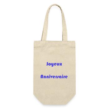 JOYEUX ANNIVERSAIRE. HAPPY BIRTHDAY. ANNIVERSAIRE. - Sac à bouteille - nature - Devant