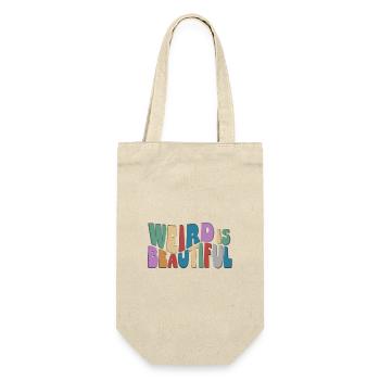 Weird is Beautiful! Retro Groovy Wavy Fun - Gift Bag for Bottles - nature - Front