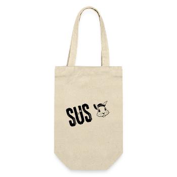 Sus-Vibes | Jugendwort - Geschenkbeutel für Flaschen - Natur - Vorne