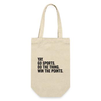 Yay Go Sport mach das Ding Gewinnen Sie die Punkte - Geschenkbeutel für Flaschen - Natur - Vorne