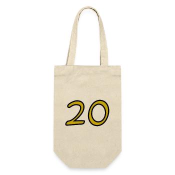20. 20th ANNIVERSARY. 20 YEARS ANNIVERSARY. 20 YEARS. - Gift Bag for Bottles - nature - Front