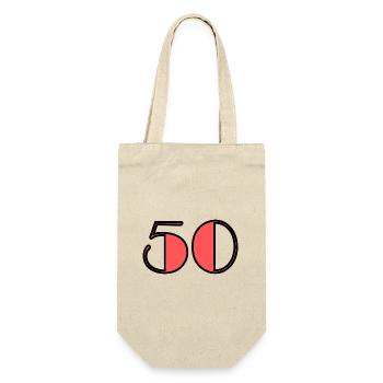 50 ANS. 50e ANNIVERSAIRE. ANNIVERSAIRE 50 ANS. 50 - Sac à bouteille - nature - Devant