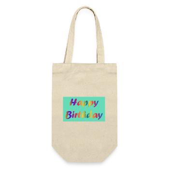 ALLES GUTE ZUM GEBURTSTAG!. ALLES GUTE ZUM GEBURTSTAG!. JAHRESTAG. - Geschenkbeutel für Flaschen - Natur - Vorne