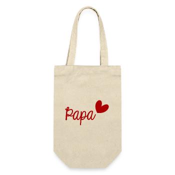 PAPA. FÊTE DES PÈRES. BONNE FÊTE PAPA. BONNE FÊTE - Sac à bouteille - nature - Devant