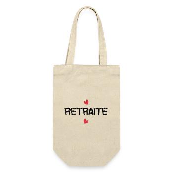 RETRAITE. RETRAITE. RETRAITEE. SENIOR. MAMIE. PAPY - Sac à bouteille - nature - Devant