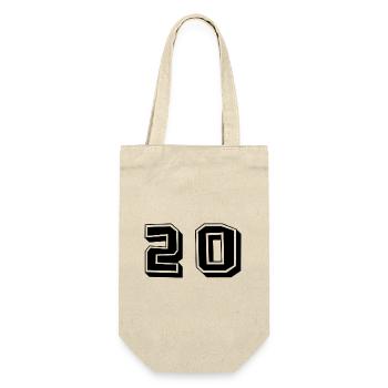 20. 20 YEARS. 20TH ANNIVERSARY. BIRTHDAY 20 YEARS. - Gift Bag for Bottles - nature - Front