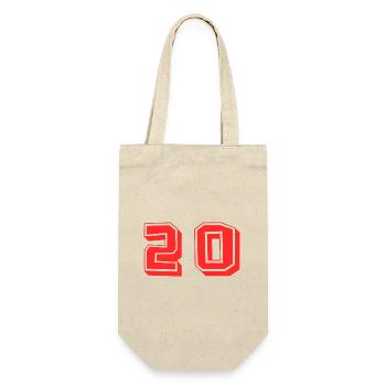 20. 20 ANS. 20e ANNIVERSAIRE. ANNIVERSAIRE 20 ANS. - Sac à bouteille - nature - Devant