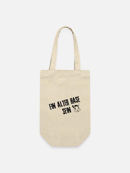 Alter Hase Designs | Redewendung - Geschenkbeutel für Flaschen - Natur