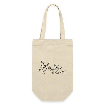 Geschenk zum 11. Jubiläum Lustiger 11 Jahre alter Geburtstag - Geschenkbeutel für Flaschen - Natur - Vorne