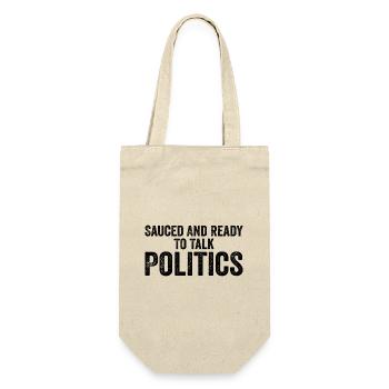 Sauced and ready to talk politics - Gift Bag for Bottles - nature - Front