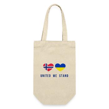 United we stand Norway and Ukraine - Gift Bag for Bottles - nature - Front