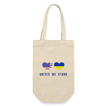 United we stand USA and Ukraine - Gift Bag for Bottles - nature - Front