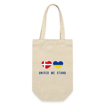 United we stand Denmark and Ukraine - Gift Bag for Bottles - nature - Front
