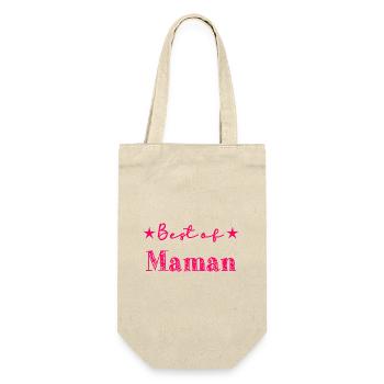 MAMAN. FÊTE DES MÈRES. BONNE FÊTE MAMAN. FÊTE - Sac à bouteille - nature - Devant