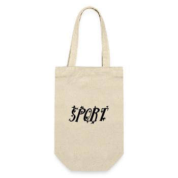 Dynamic sports motif with stars - Gift Bag for Bottles - nature - Front