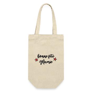 MAMIE. FÊTE DES MÈRES. BONNE FÊTE MAMIE. JE T'AIME - Sac à bouteille - nature - Devant