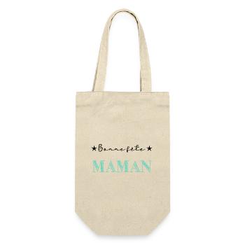 FÊTE DES MÈRES. BONNE FÊTE MAMAN. MAMAN. FÊTE - Sac à bouteille - nature - Devant