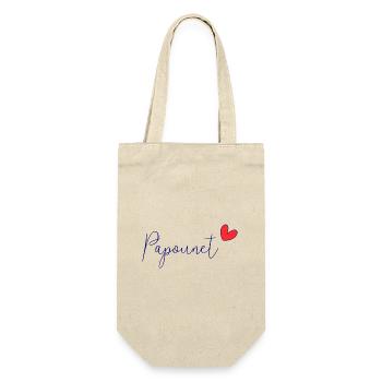 PAPOUNET. BONNE FÊTE PAPA. PAPA. FÊTE DES PÈRES - Sac à bouteille - nature - Devant