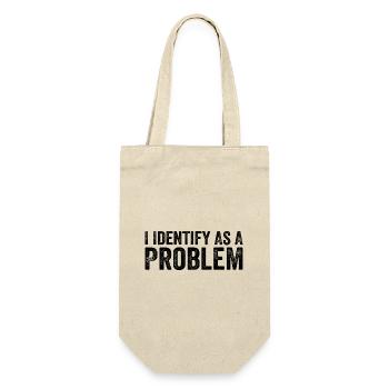 Ich identifiziere mich als Problem - Geschenkbeutel für Flaschen - Natur - Vorne