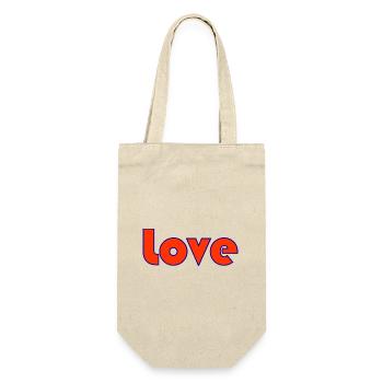 LOVE. COUPLE. JUST MARRIED. EVJF. SAINT VALENTIN. - Sac à bouteille - nature - Devant