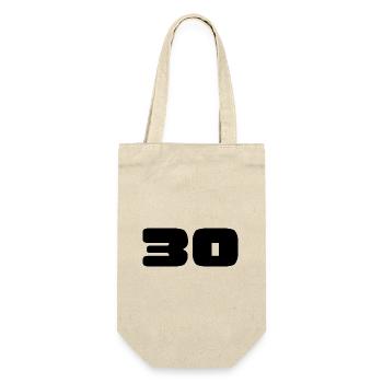 30. 30 ANS. 30e ANNIVERSAIRE. ANNIVERSAIRE 30 ANS. - Sac à bouteille - nature - Devant