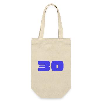 30. 30 ANS. 30e ANNIVERSAIRE. ANNIVERSAIRE 30 ANS. - Sac à bouteille - nature - Devant