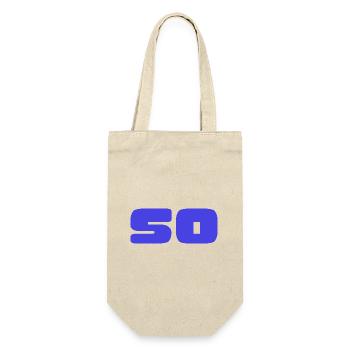 50. 50 YEARS. 50th ANNIVERSARY. BIRTHDAY 50 YEARS. - Gift Bag for Bottles - nature - Front