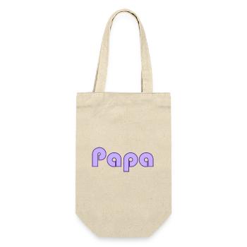 ALLES GUTE ZUM GEBURTSTAG, PAPA. PAPA. VATERTAG. VATER - Geschenkbeutel für Flaschen - Natur - Vorne
