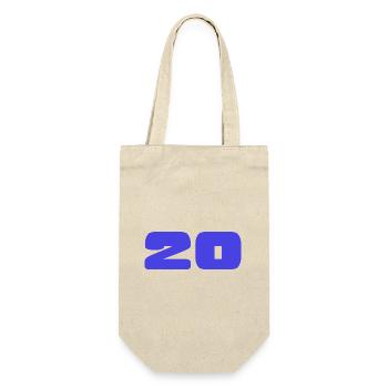 20. 20 ANS. 20e ANNIVERSAIRE. ANNIVERSAIRE 20 ANS. - Sac à bouteille - nature - Devant