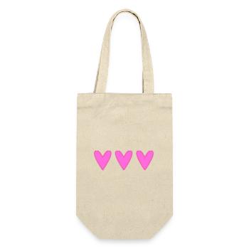 HEART. HEARTS. SAINT VALENTINE. LOVE. LOVE. CHRISTMAS - Gift Bag for Bottles - nature - Front